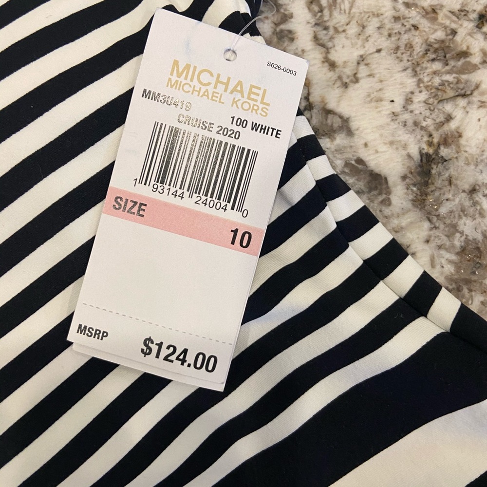 Michael Kors White One-piece Swimsuit Size 10 Cute - Picture 3 of 3
